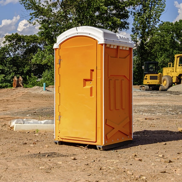 how often are the portable toilets cleaned and serviced during a rental period in Hall County Nebraska